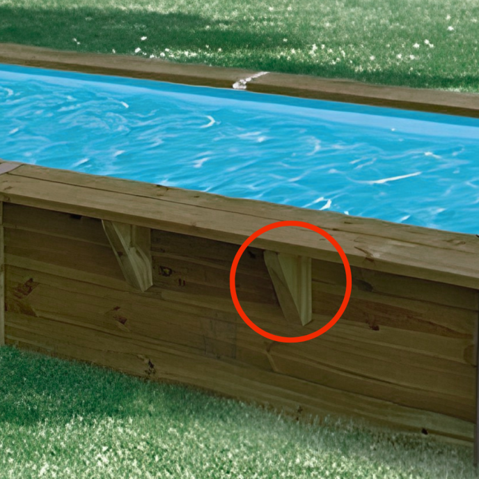 Console margelle 4,5 x 23,0 x 1,70 cm - Piscines Ubbink