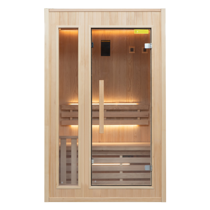 Pack Sauna Traditionnel Zen 2 France Sauna + poêle 3,5 kW et pierres (2 places)