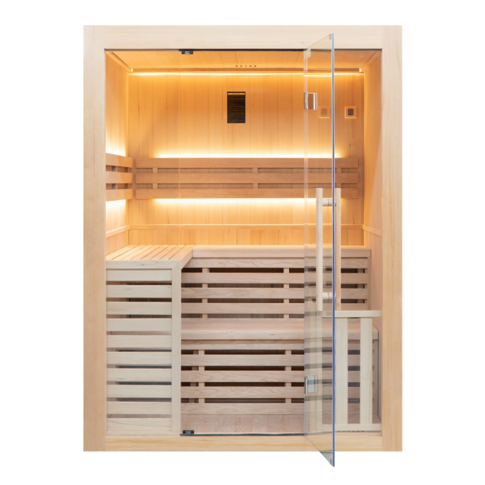 Pack Sauna Traditionnel Sense 4 France Sauna + poêle 4,5 kW et pierres (4 places)