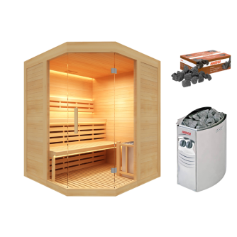 Sauna Traditionnel Sense 3C Angulaire - 3 personnes