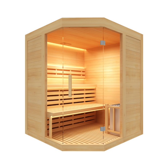 Sauna Traditionnel Sense Angulaire 3 places Pack complet