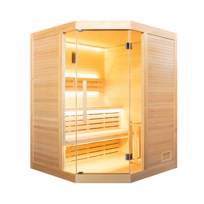 Sauna Traditionnel Sense Angulaire 3 places Pack complet