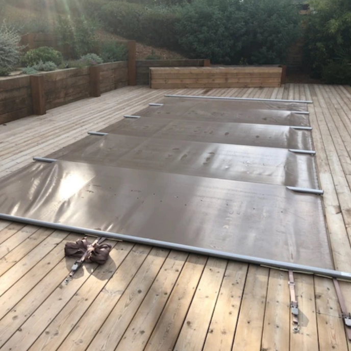 Bâche à barres de sécurité piscine Access 580g/m²