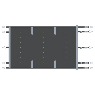 Bâche à barres Access Beige opaque pour piscine 12 x 5 m