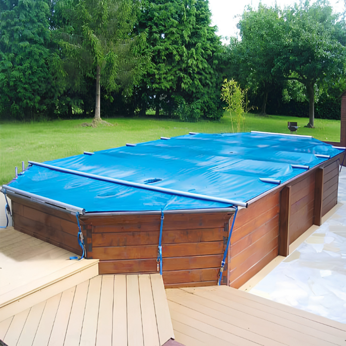 Bâche à barres de sécurité Woody spéciale piscine hors-sol