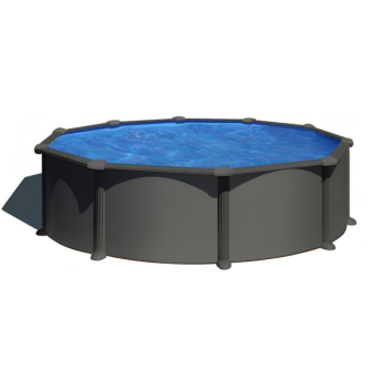 Piscine hors-sol Gre Anthracite Ø 480 x H 132 cm