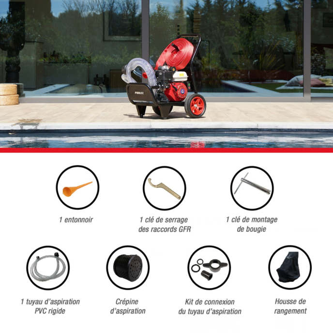 Poolex Pool Sam E-Start - Protection Incendie Autonome avec Démarreur Électrique