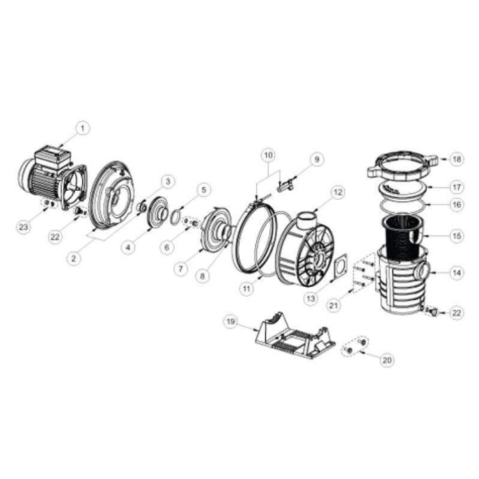 Vis + Rondelle Pied de Pompe PPE Pentair Ultraflow Vis + Rondelle Pied de Pompe PPE Pentair Ultraflow