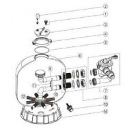Partie haute SP650 cuve - Filtre ACIS VIPool Side - Pièce n°9