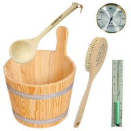 Pack d'accessoires en bois pour sauna