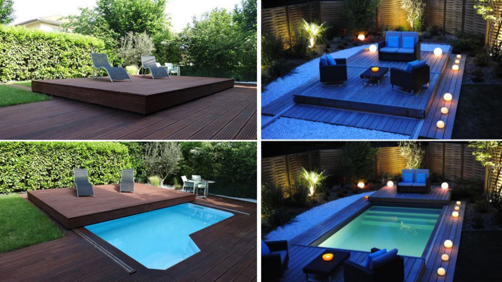 Inspirations piscine avec terrasse coulissante mobile