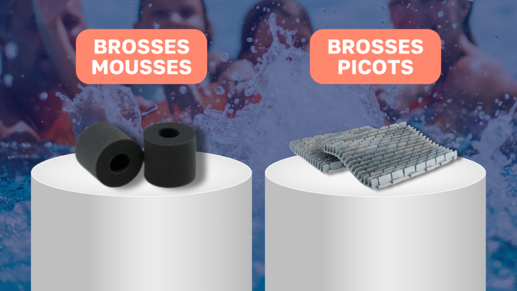 Robot Piscine : Quel type de robot choisir ? Brosses mousses et brosses picots pour robots piscine