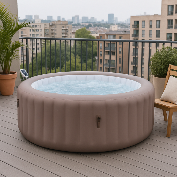 spa gonflable sur balcon