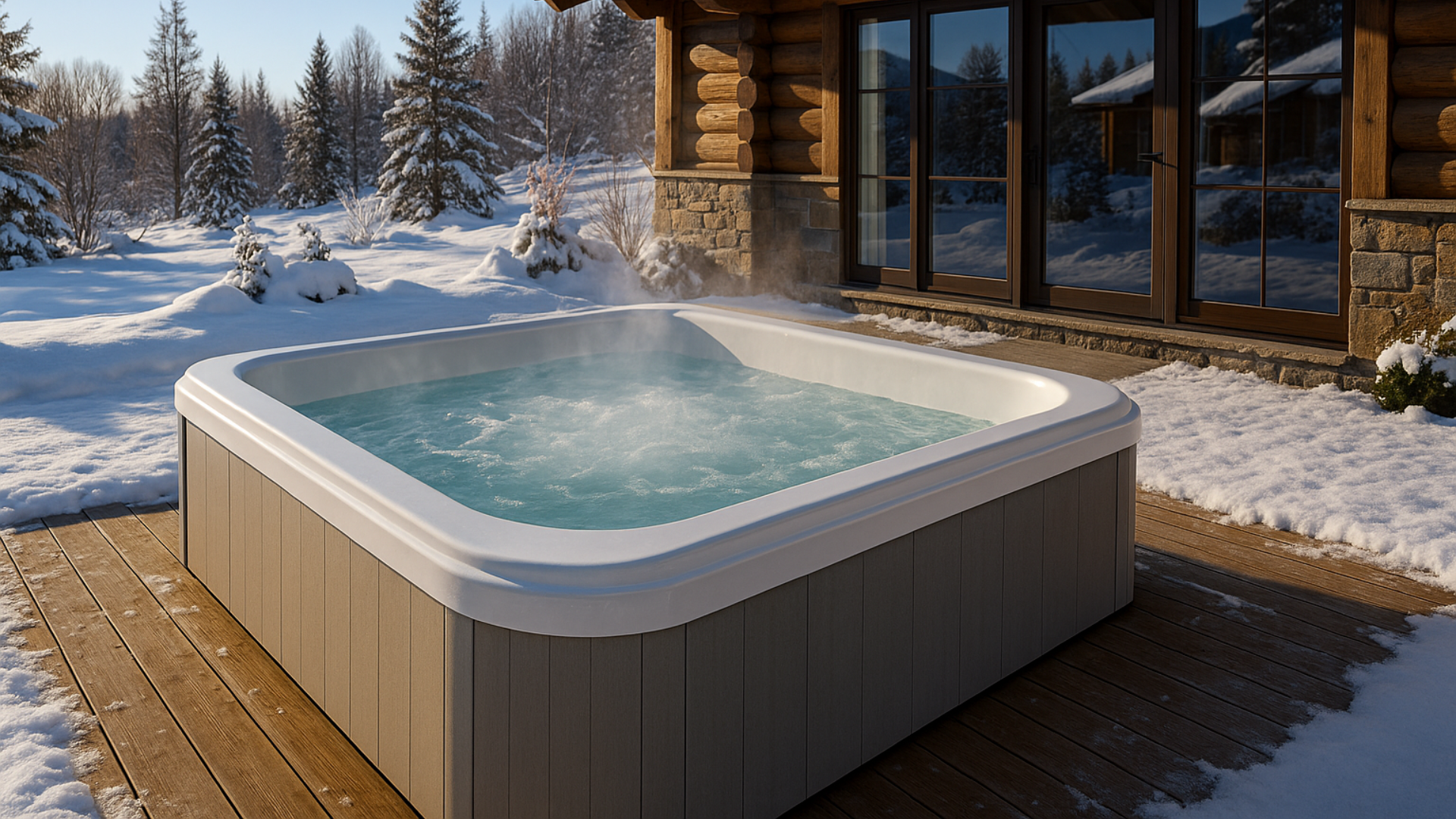 Accueil spa rigide en hiver - précautions et conseils
