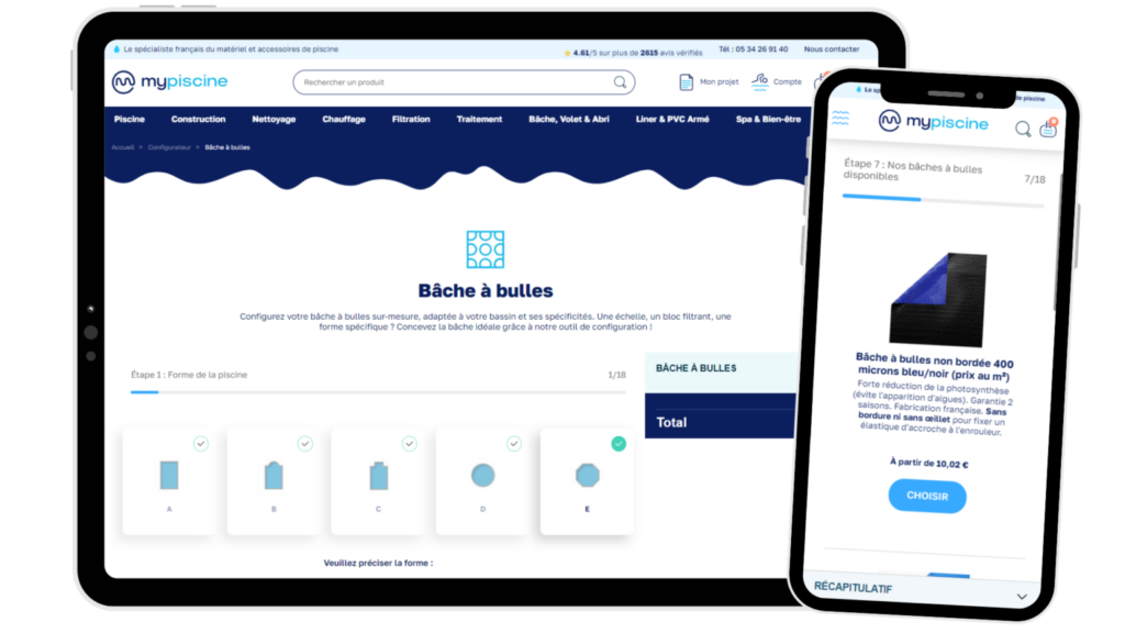Configurateur bâche à bulles piscine MyPiscine
