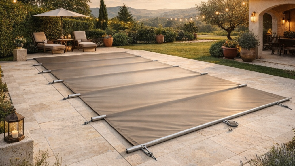 Bâche à barres piscine