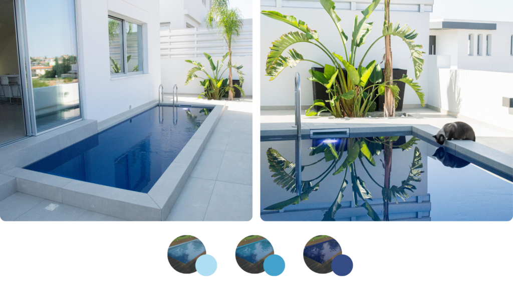 liner piscine bleu