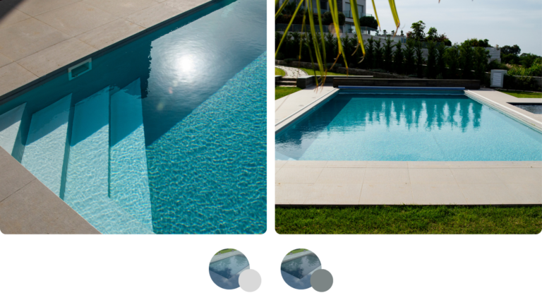 liner piscine gris