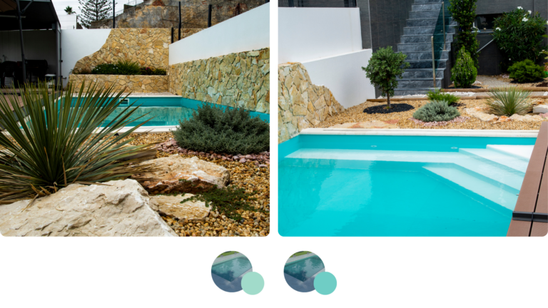 liner piscine vert