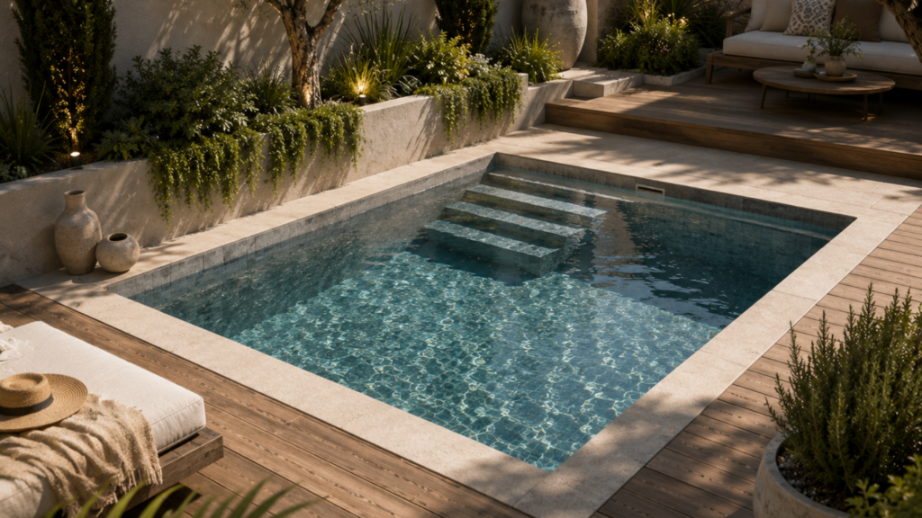 Mini-Piscine : Combien coûte une Petite Piscine ? mini-piscine en béton