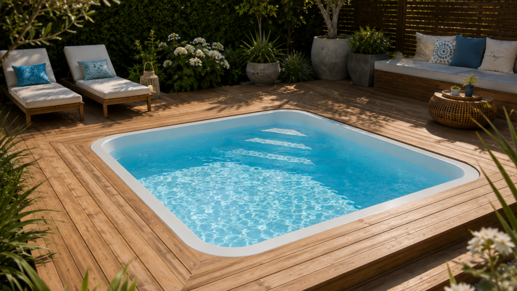 Mini-Piscine : Combien coûte une Petite Piscine ? mini-piscine coque en polyester