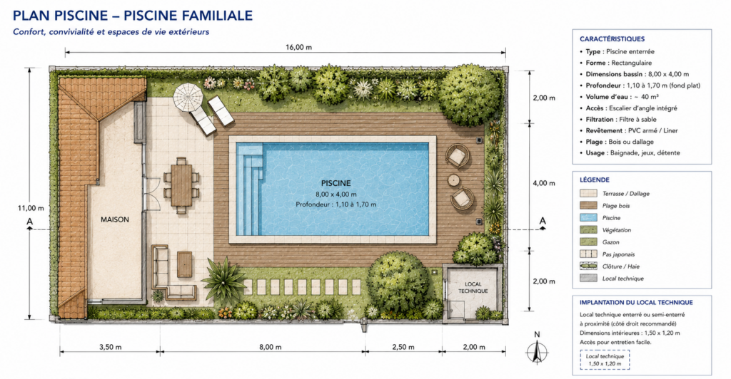 plan piscine familiale 