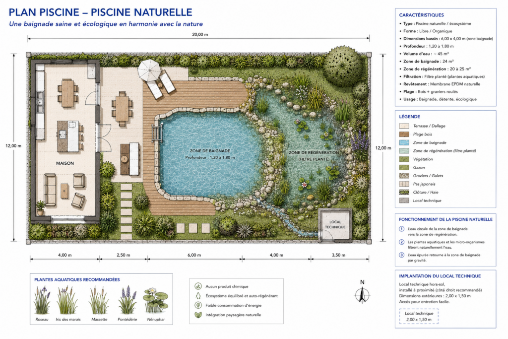 plan piscine naturelle
