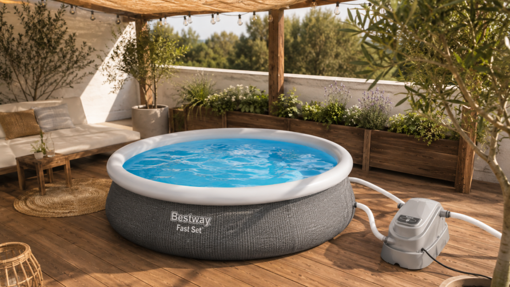Comment chauffer l'eau d'une Piscine Gonflable ou Tubulaire ? Réchauffeur Bestway Piscine Gonflable