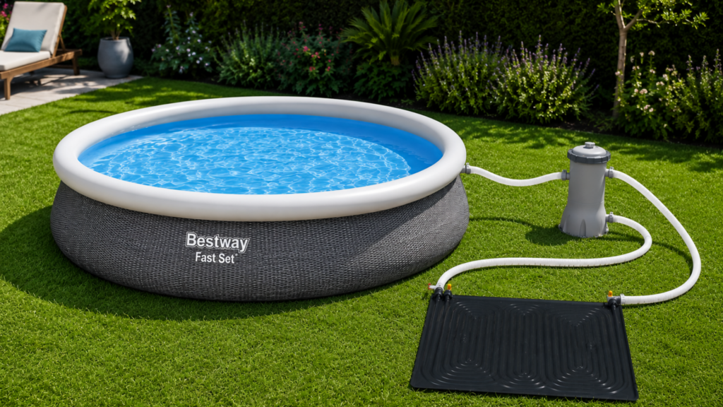 Comment chauffer l'eau d'une Piscine Gonflable ou Tubulaire ? Tapis Solaire Piscine Gonflable