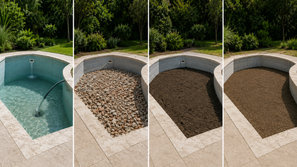 Que faire d'une Piscine non utilisée ? 12 Idées Tendance pour la Transformer Piscine Combler