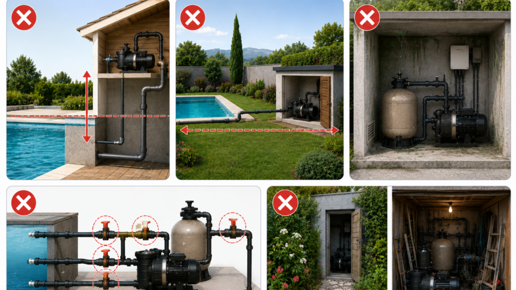 Où positionner sa Pompe Piscine ? erreurs pompe piscine