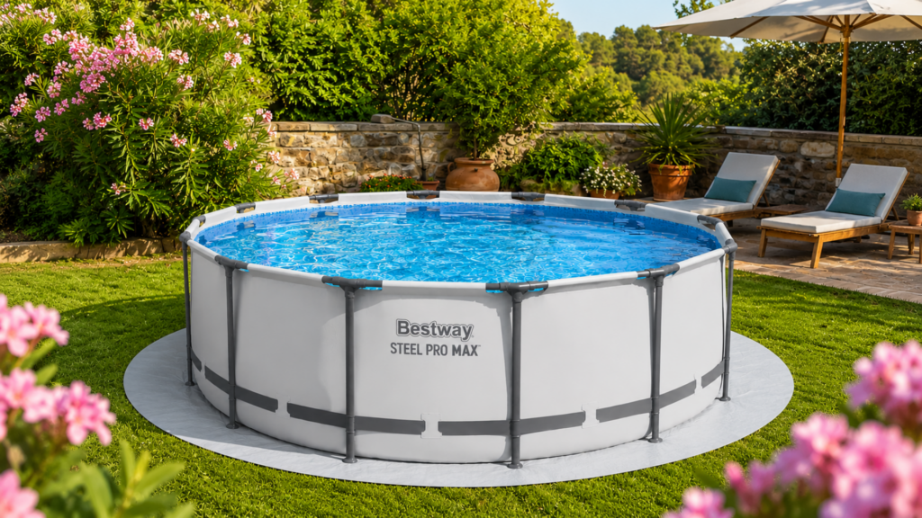 tapis de sol piscine hors sol ronde
