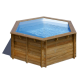 Piscine bois hexagonale