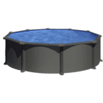Piscine Acier Ronde - Hors Sol - Finition Blanc, Bois ou Graphite