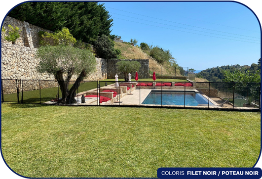 cloture filet piscine amovible