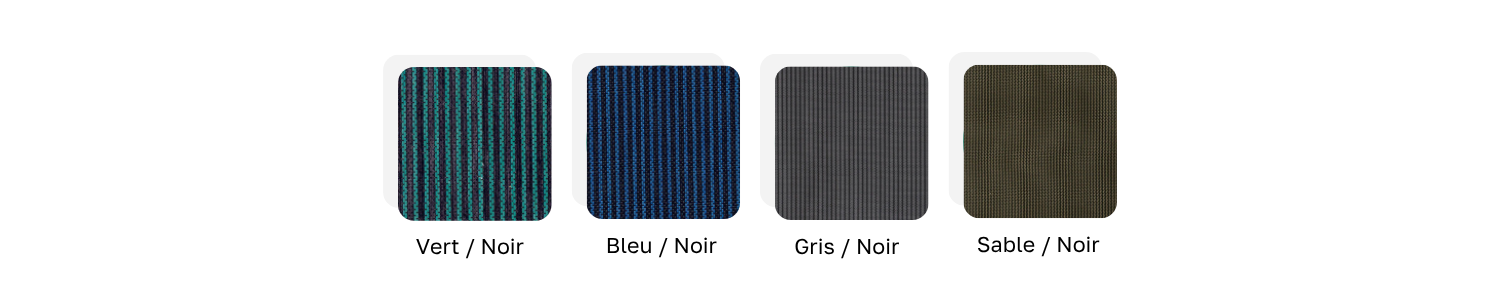coloris disponibles pour la couverture filtrante ménuires
