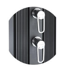 Double mitigeur douche solaire Formidra Dada Curve