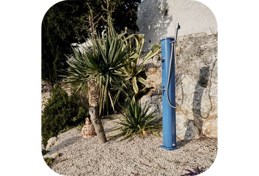 douche solaire jolly go bleu capri