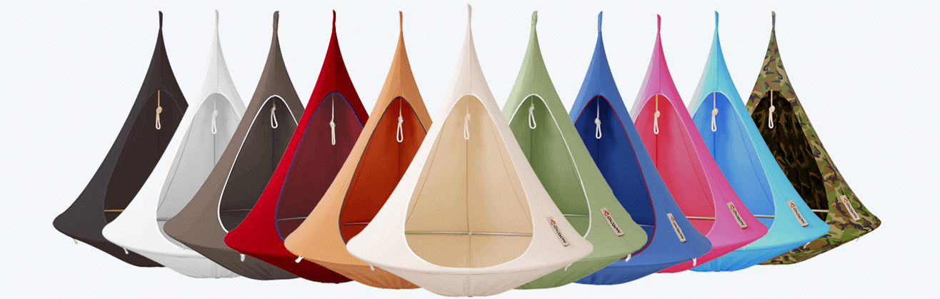 Gamme de tentes suspendues Cacoon Gamme de tentes suspendues Cacoon sur mypisicne.com