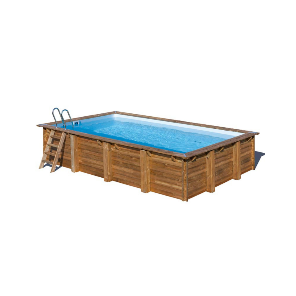 Piscine hors-sol bois Evora 6,20 x 4,20 H1,33 m