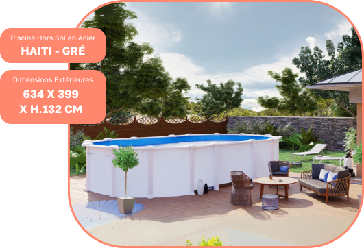 Piscine acier Gré Ovale Haiti