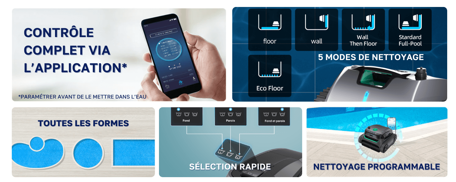 avantages robot de piscine wybot sans fil s2