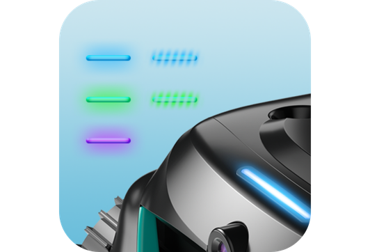 détails des led de couleur disponible sur le robot Wybot C2