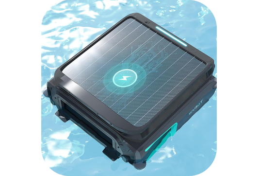 robot piscine de surface charge solaire