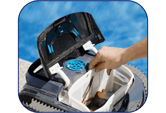 Robot piscine Wybot S1 avec bac de filtration accessible pour un entretien facile