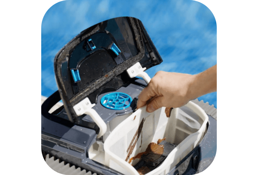 Robot piscine Wybot S1 avec bac de filtration accessible pour un entretien facile