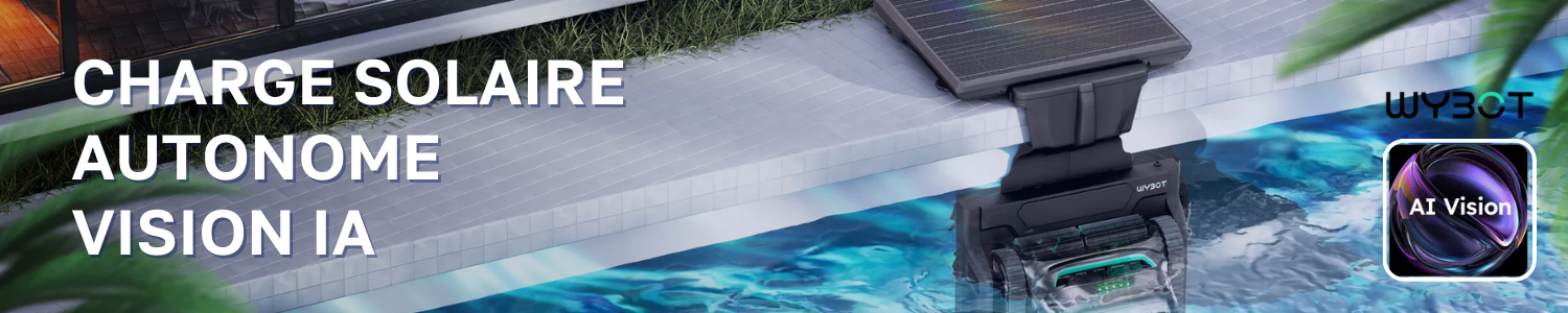 robot piscine sans fil wybot S2 Solar vision