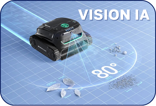 Vision intelligence artificielle robot piscine Wybot