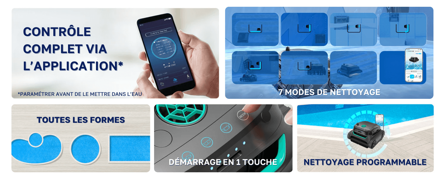 avantages robot de piscine wybot sans fil s2