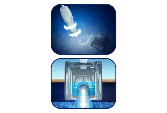 robot piscine avec cable swivel et vidange rapide